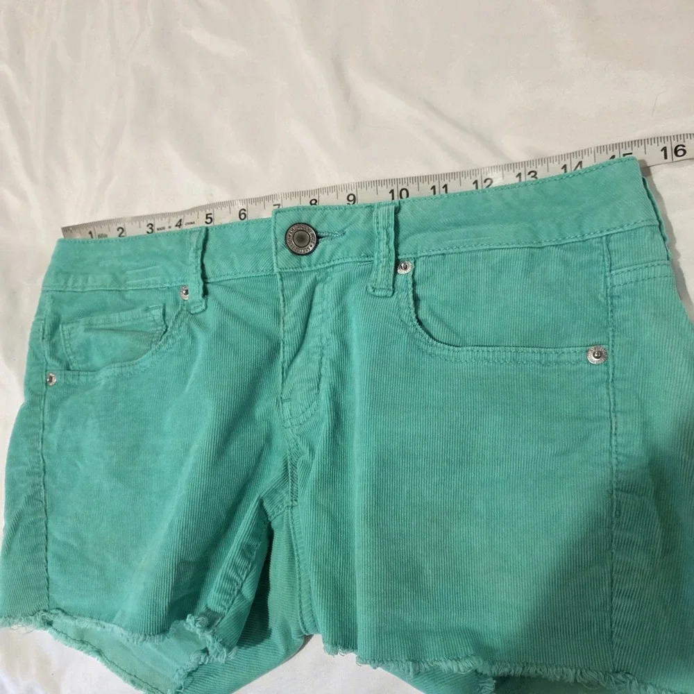 Y2K American Eagle Outfitters Micro Shorts Size 6 Corduroy Cut Offs Beach Summer